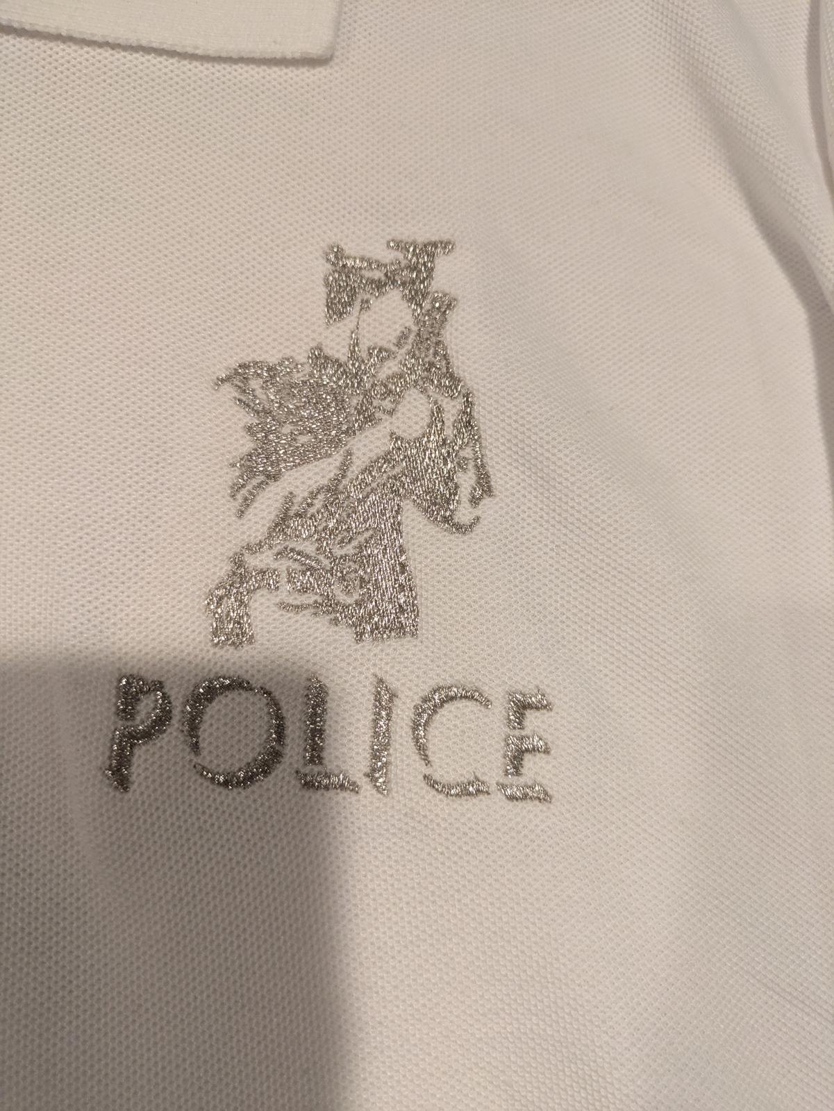 Yak'ya Thai Police Embroidered White Polo Shirt Short Sleeve Mens XL - Image 4
