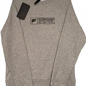 Fabletics Go To Crew Sweatshirt Gray Pullover Logo Graphic Mens Small