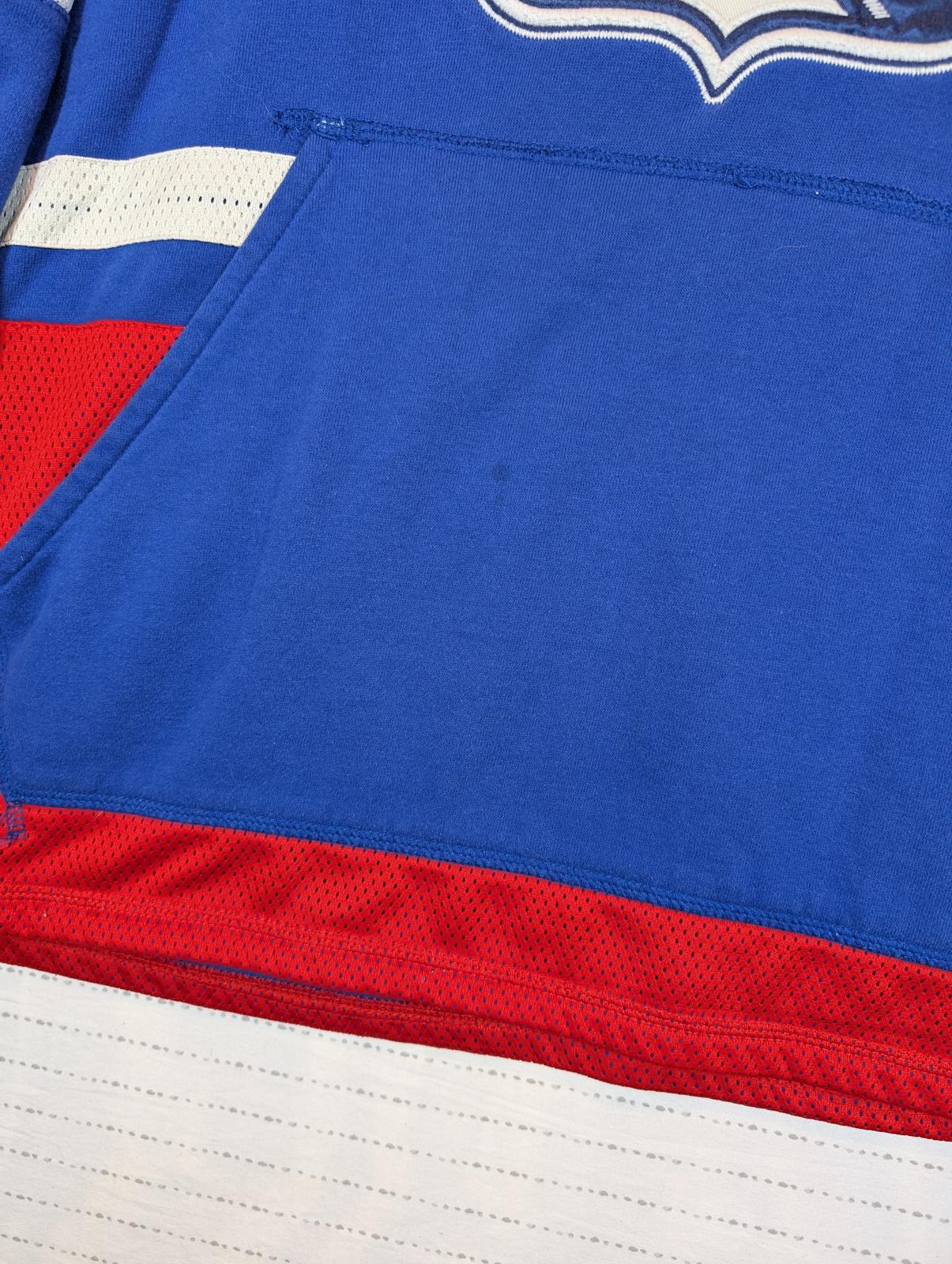 CCM New York Rangers Lace Up Hockey Hoodie Pullover NHL Blue Mens 2XL - Image 7