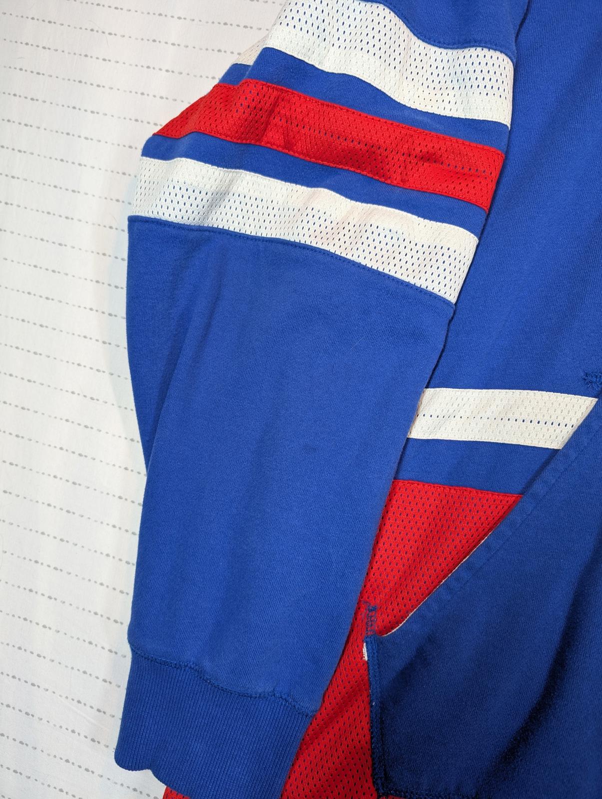 CCM New York Rangers Lace Up Hockey Hoodie Pullover NHL Blue Mens 2XL - Image 8