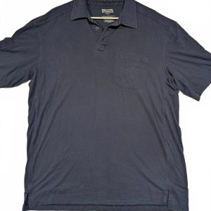 Duluth Trading Longtail T Polo Shirt Coolmax Blue Pocket Mens Large Honduras