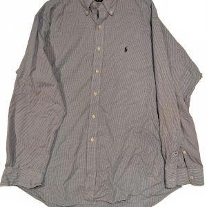 Ralph Lauren Blake Gingham Check Button Down Long Sleeve Oxford Shirt Mens XL