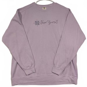 Comfort Colors Show Yourself Embroidered Crewneck Sweater Womens 2XL