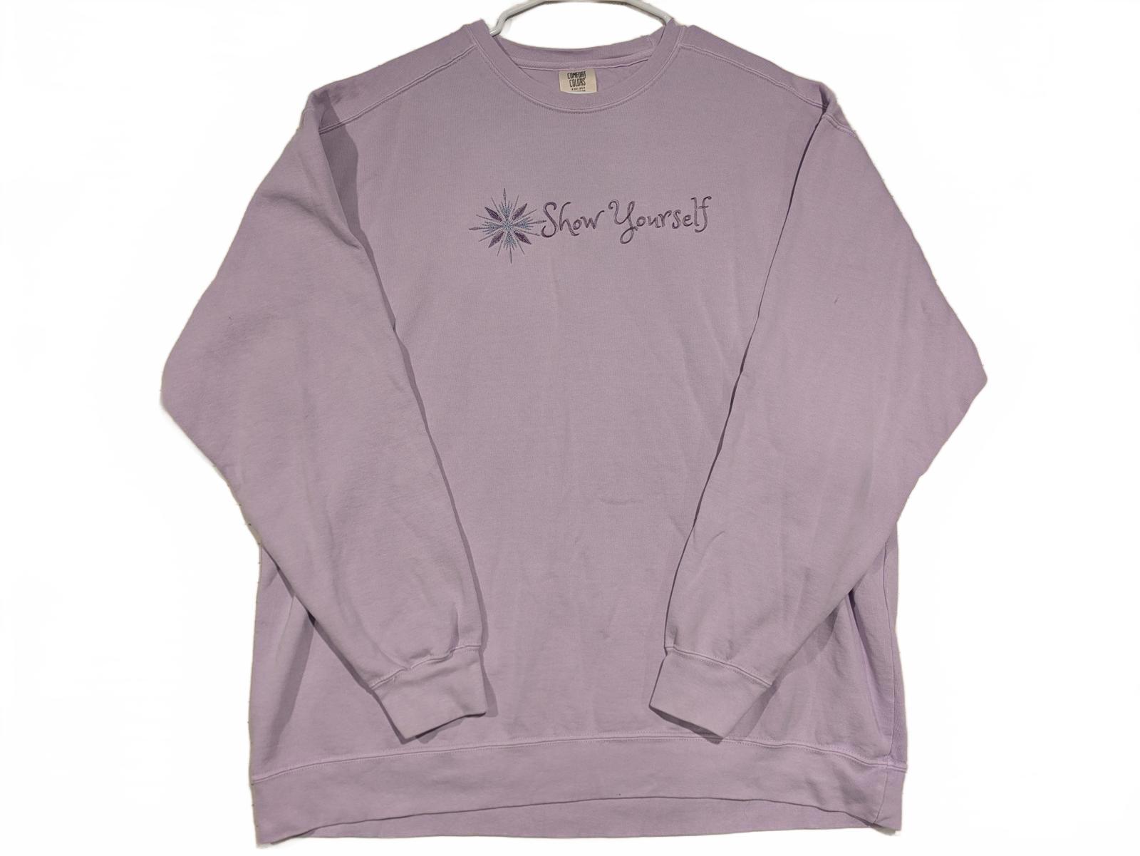 Comfort Colors Show Yourself Embroidered Crewneck Sweater Womens 2XL