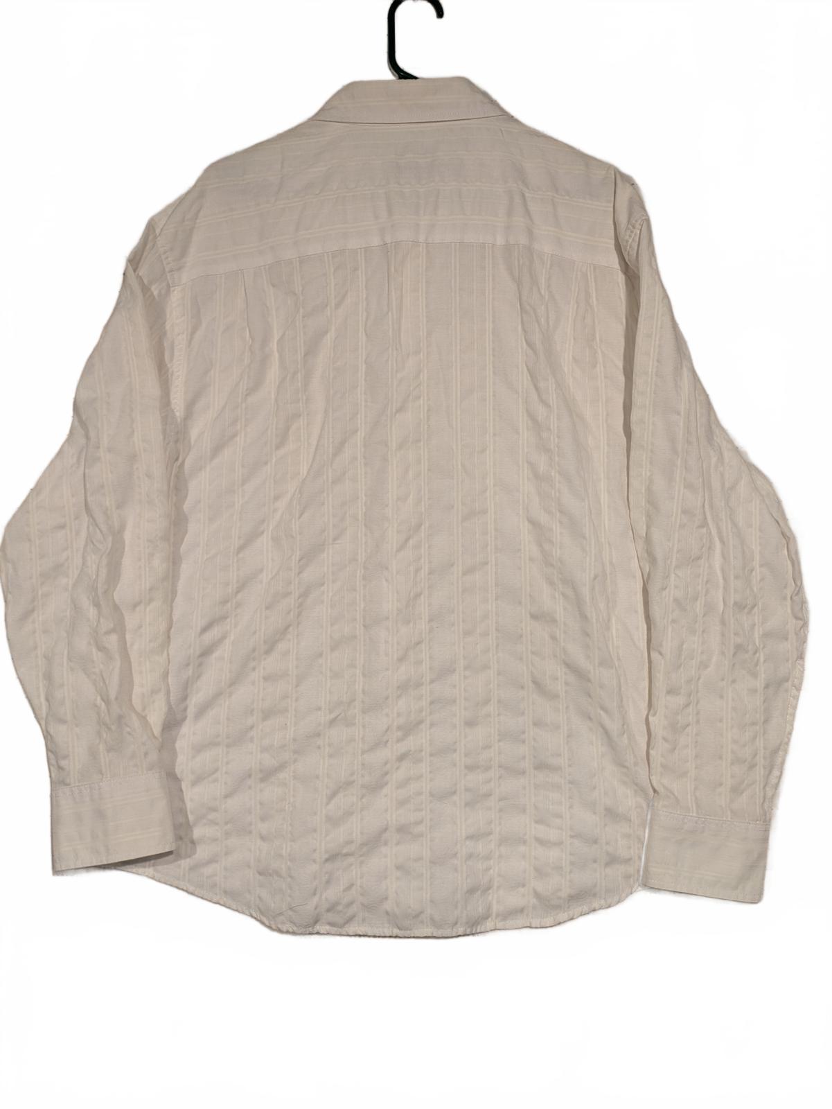 JC Los Angeles White Striped Button Up Long Sleeve Casual Shirt Mens XL - Image 2