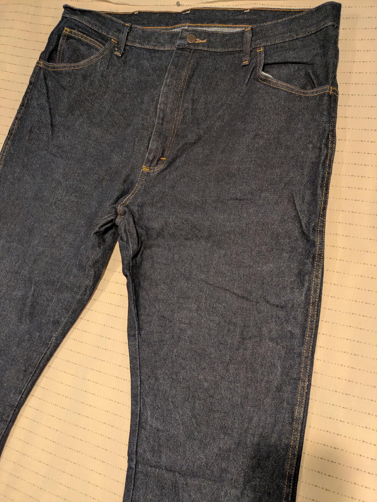 Rustler Classic Straight Leg Dark Denim Jeans Mens 40x32 - Image 2