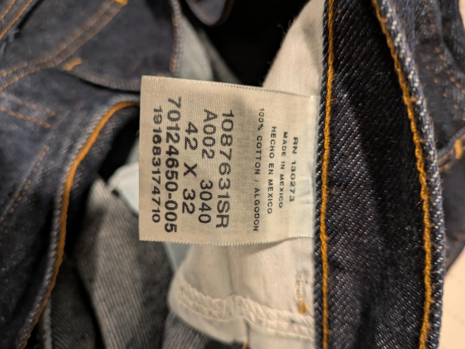 Rustler Classic Straight Leg Dark Denim Jeans Mens 40x32 - Image 7