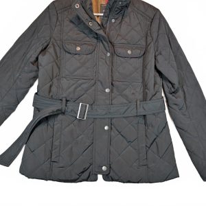 Gap Winter Edition Hiver 2012 Quilted Belted Black Field Jacket Womens Small