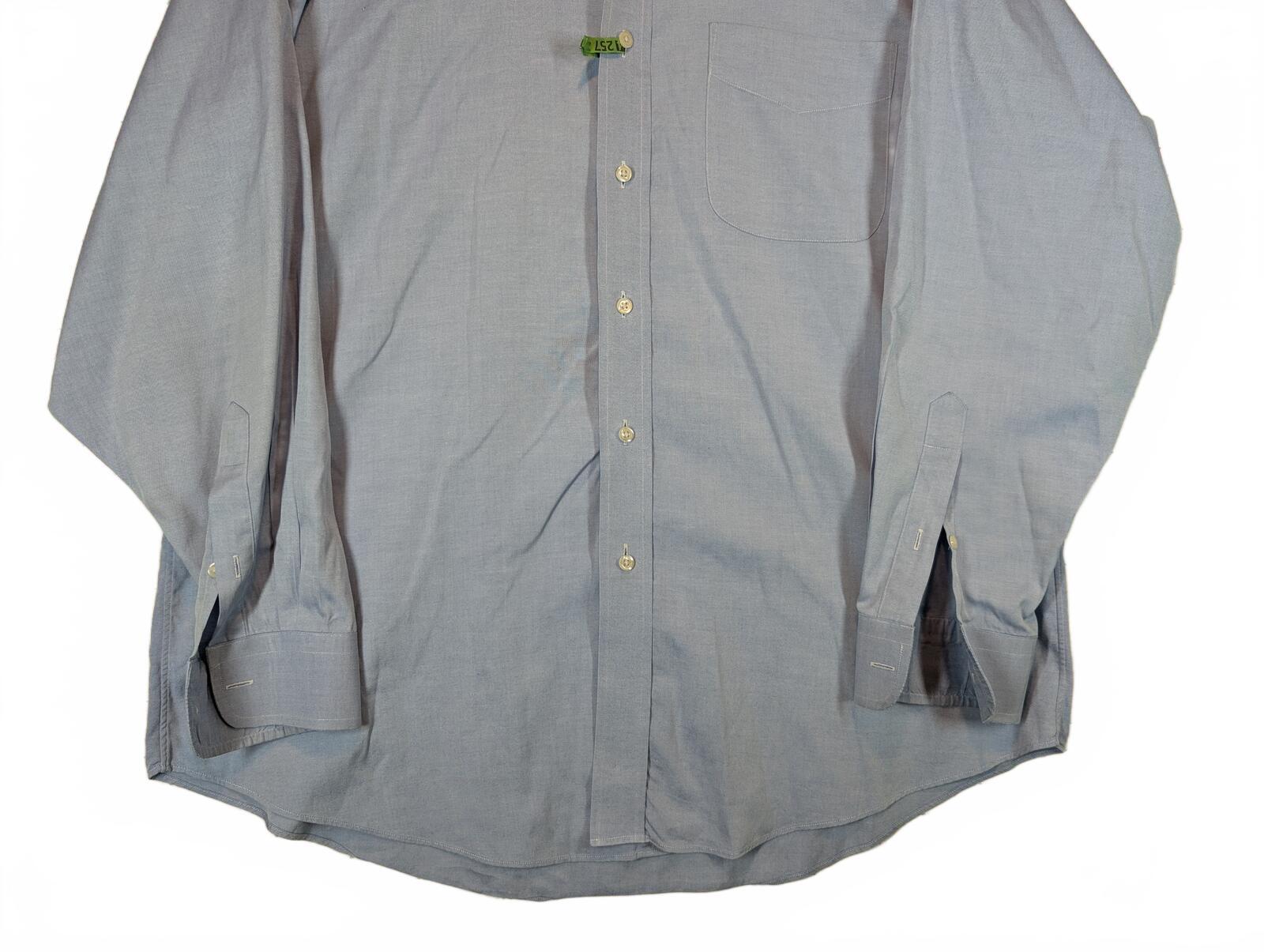 Jos. A. Bank Executive Collection Pinpoint Cotton Blue Dress Shirt Mens 16.5x32 - Image 3