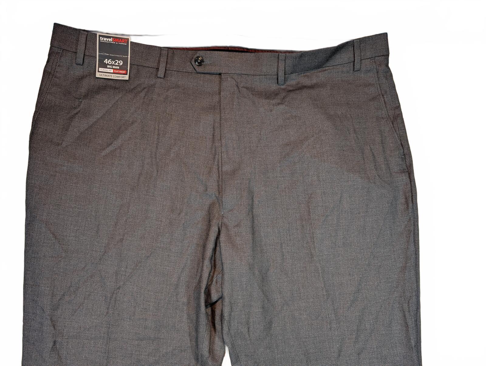 Roundtree & Yorke TravelSmart Big Man Classic Fit Dress Pants Mens 46x29 NWT - Image 2