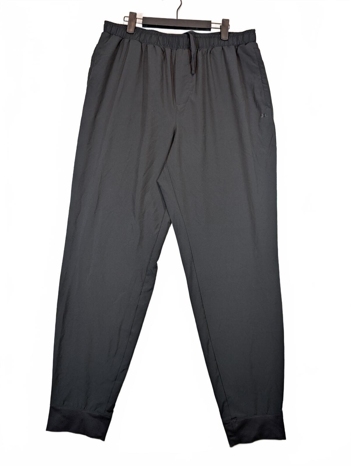 DSG Lightweight Pull On Athletic Tapered Cuffed Jogger Pants Black Mens Large