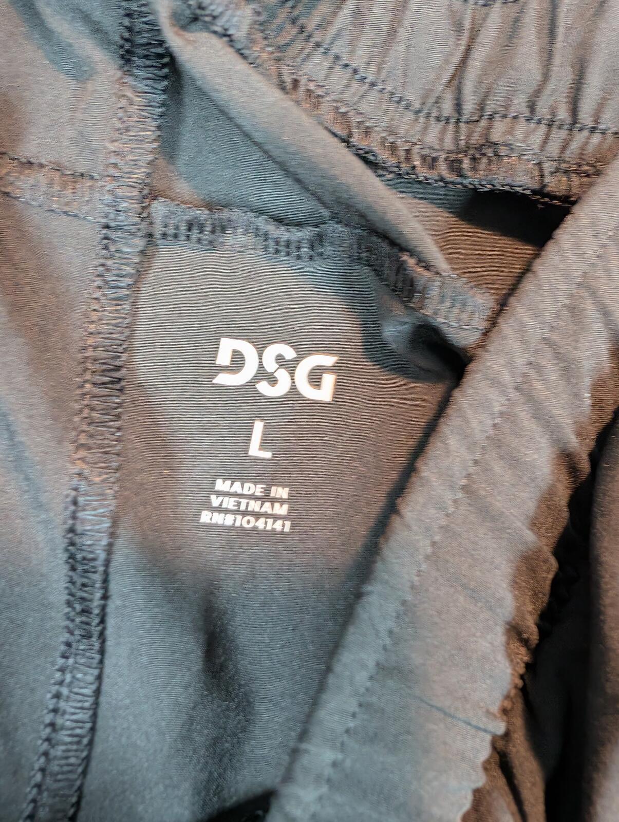 DSG Lightweight Pull On Athletic Tapered Cuffed Jogger Pants Black Mens Large - Image 6
