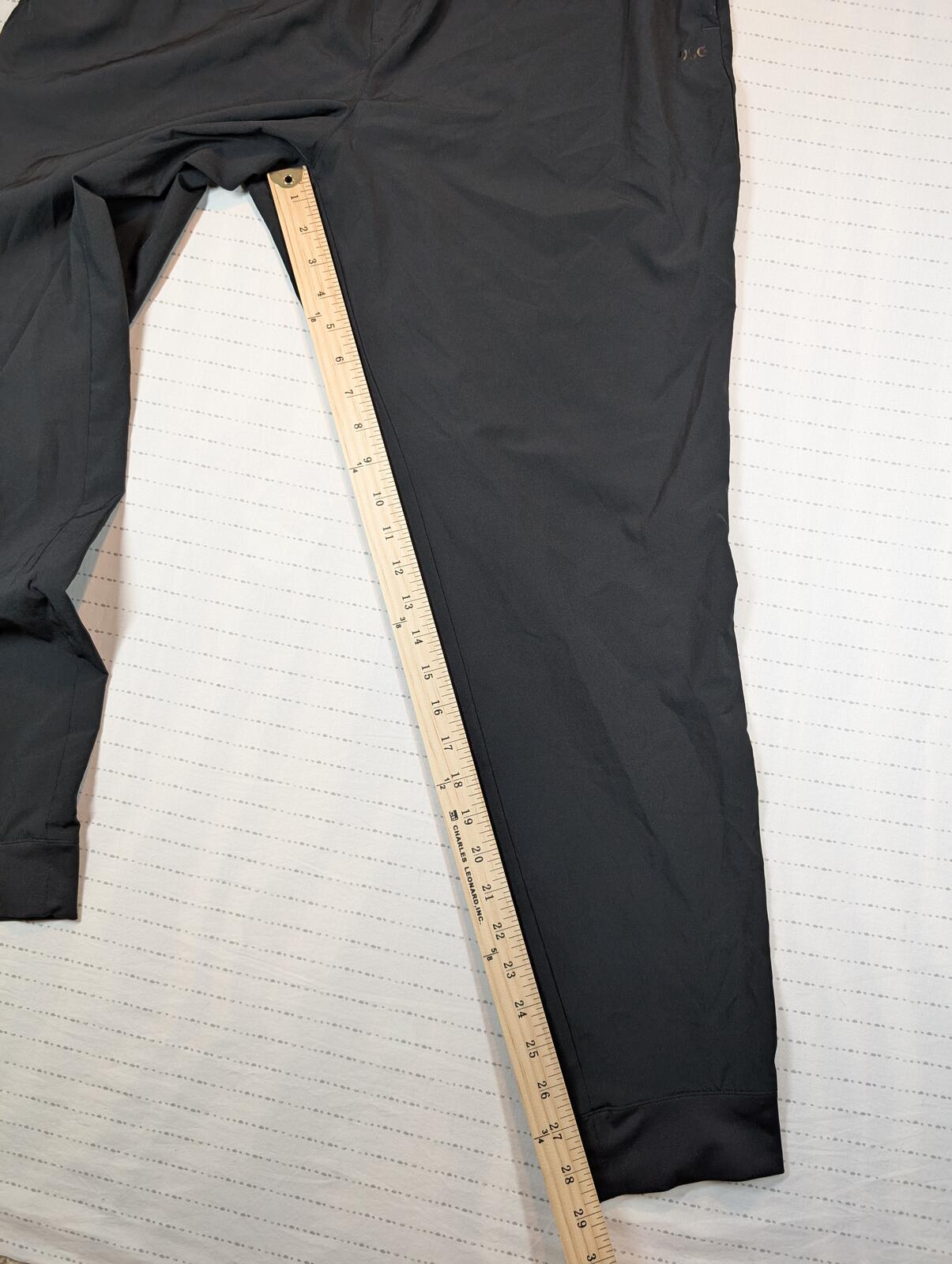 DSG Lightweight Pull On Athletic Tapered Cuffed Jogger Pants Black Mens Large - Image 8