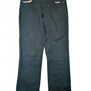 Levi's 505 Straight Faded Dark Wash Raw Hem Cropped Denim Jeans Mens Size 30x28