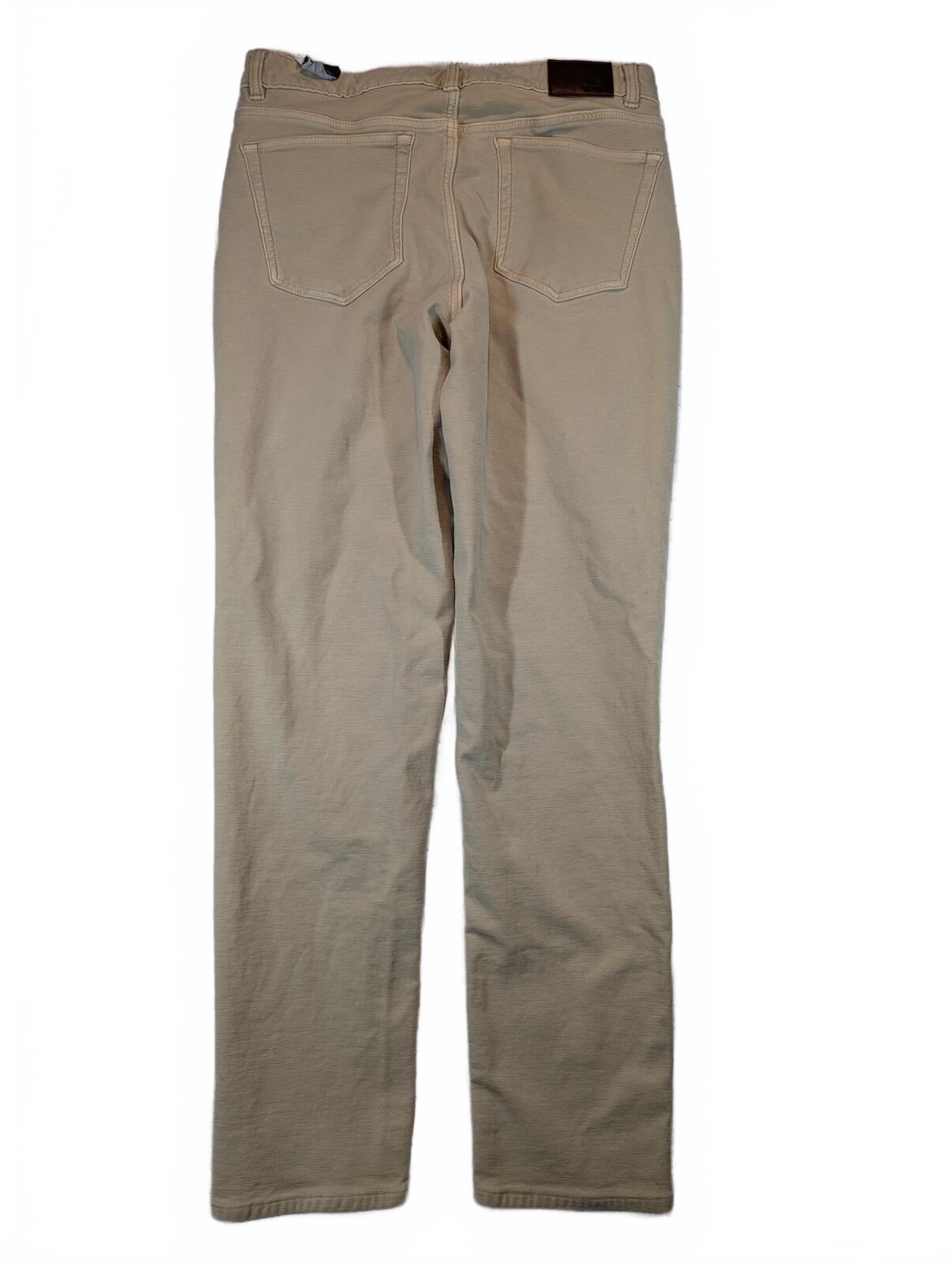 VRST Slim Five Pocket Chino Casual Travel Office Pants Khaki Beige Mens 32x34 - Image 3
