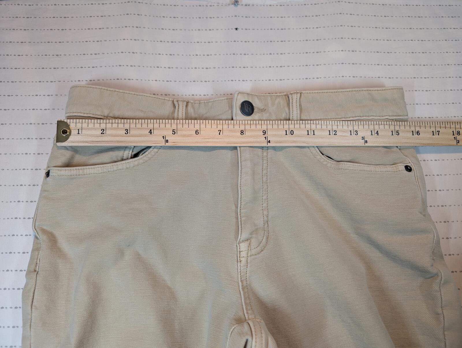 VRST Slim Five Pocket Chino Casual Travel Office Pants Khaki Beige Mens 32x34 - Image 5