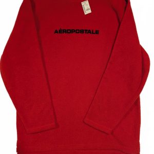 Aeropostale Aero-Tec Crimson Fleece Pullover Logo Long Sleeve Sweatshirt Mens XL