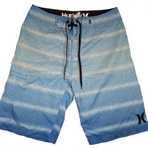 Hurley Blue Tie Dye Boardshorts QuickDry Surf Swim Trunks Drawstring Mens 32