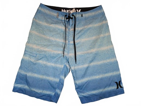 Hurley Blue Tie Dye Boardshorts QuickDry Surf Swim Trunks Drawstring Mens 32
