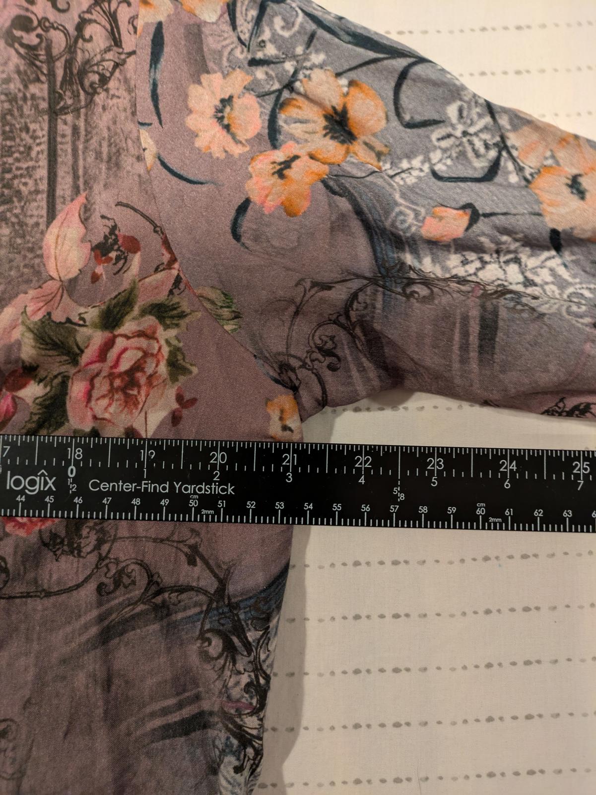 Tolani Floral Print Long Sleeve Blouse Neck Wrap Tie Choker Womens Small NWT - Image 8