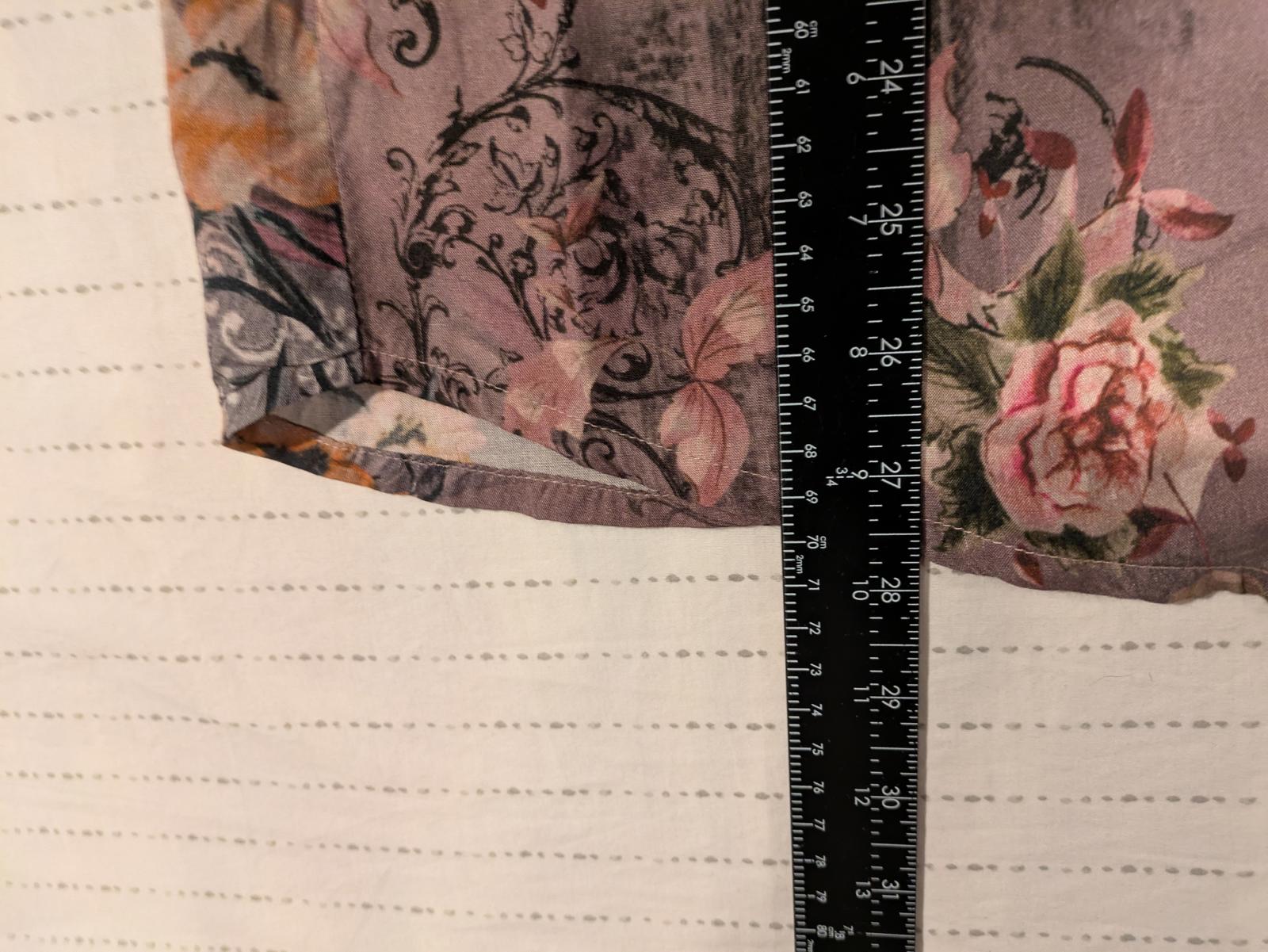 Tolani Floral Print Long Sleeve Blouse Neck Wrap Tie Choker Womens Small NWT - Image 9