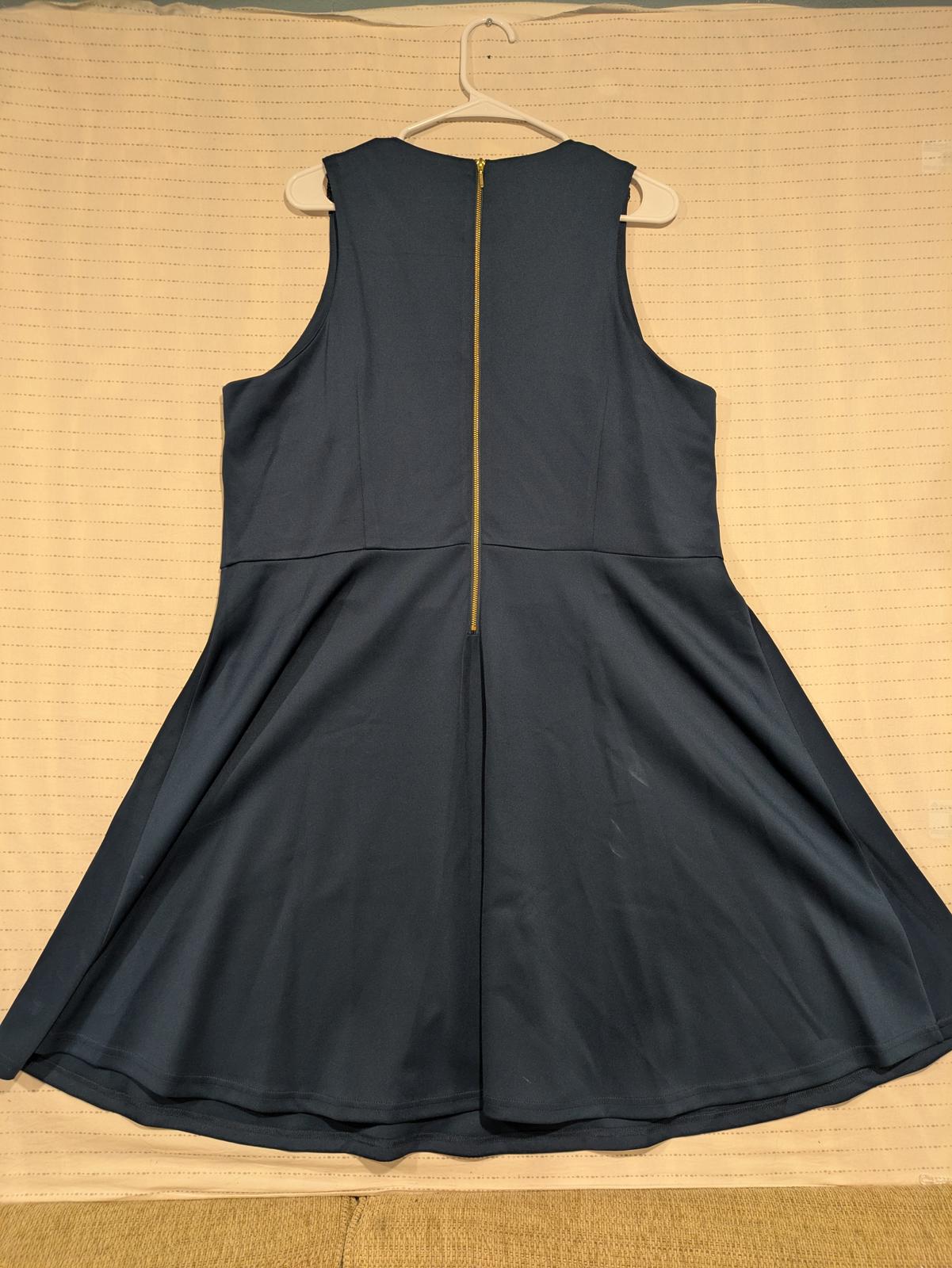 Spenser Jeremy Woman Navy Blue Sequined Dress Womens 1XL Zipper Back - Image 9