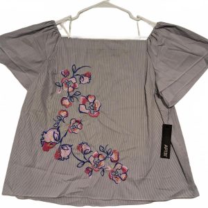 APT 9 Stylish Off-Shoulder Floral Embroidered Top Womens XL 22x23