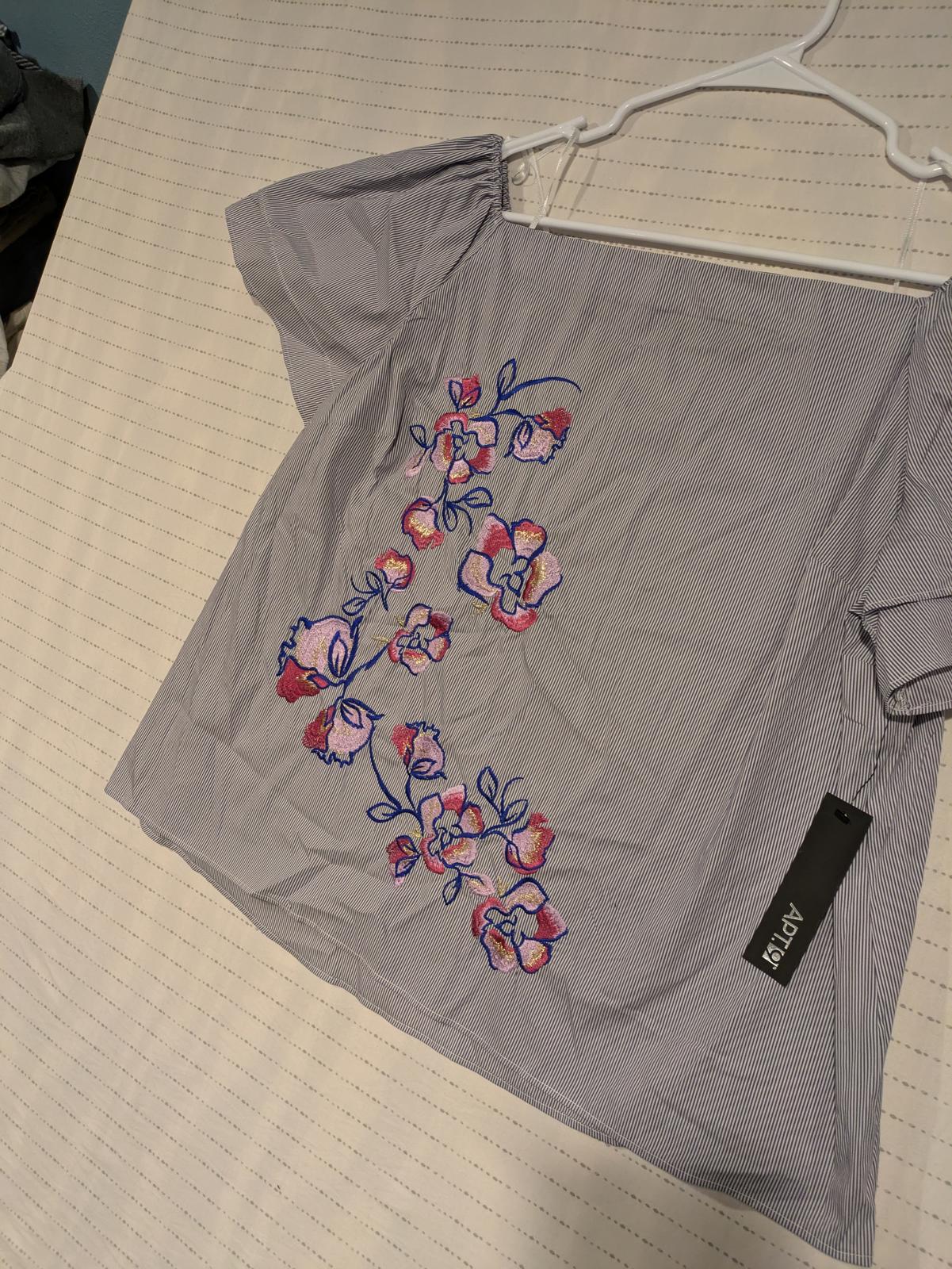APT 9 Stylish Off-Shoulder Floral Embroidered Top Womens XL 22x23 - Image 3