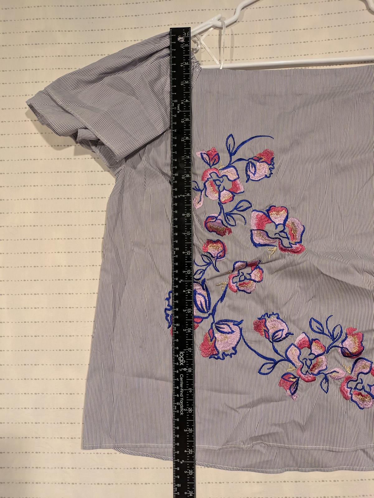 APT 9 Stylish Off-Shoulder Floral Embroidered Top Womens XL 22x23 - Image 10