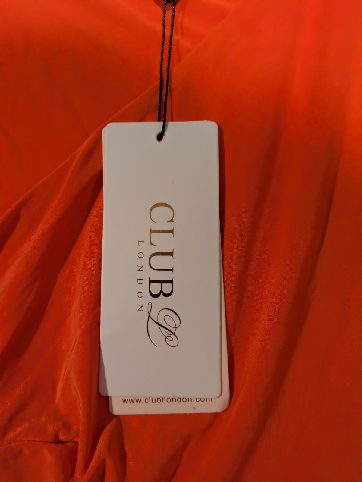 Club London Chic Women's Long One Sleeve Tunic Bright Peach Orange Size 24 20x35 - Image 5