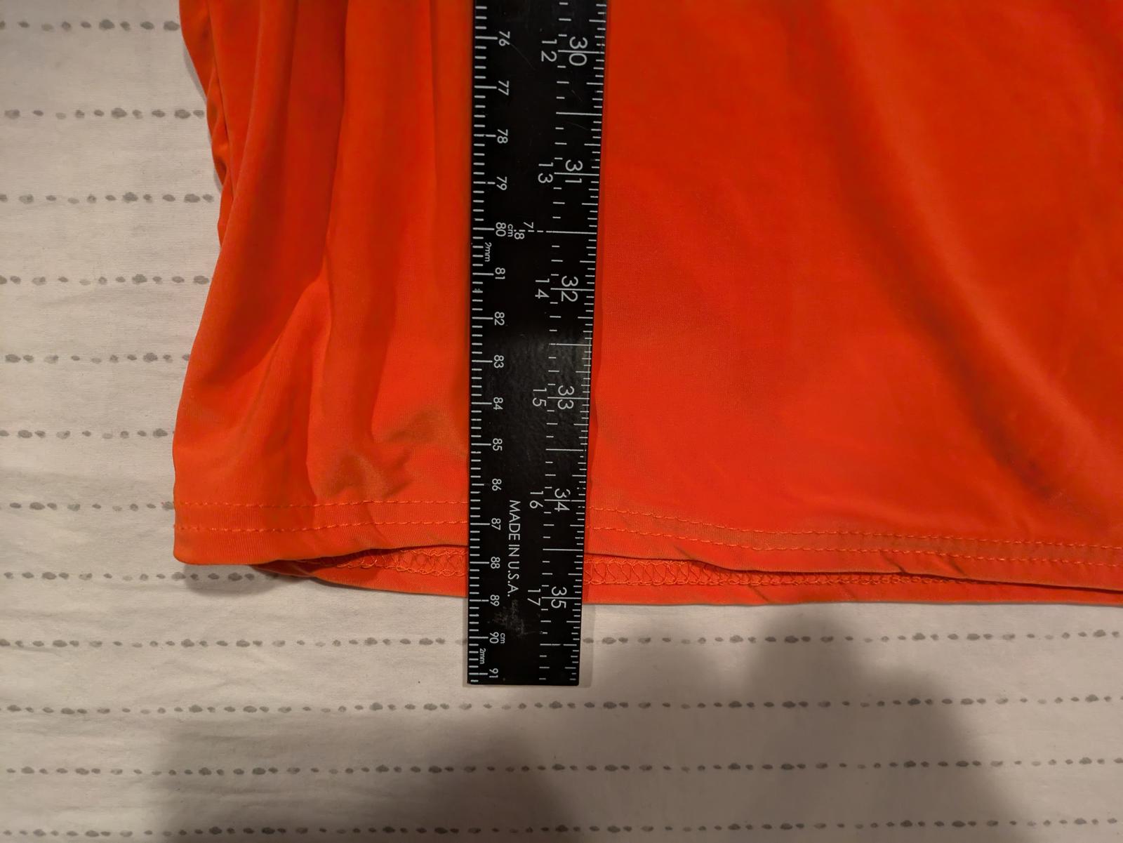 Club London Chic Women's Long One Sleeve Tunic Bright Peach Orange Size 24 20x35 - Image 10