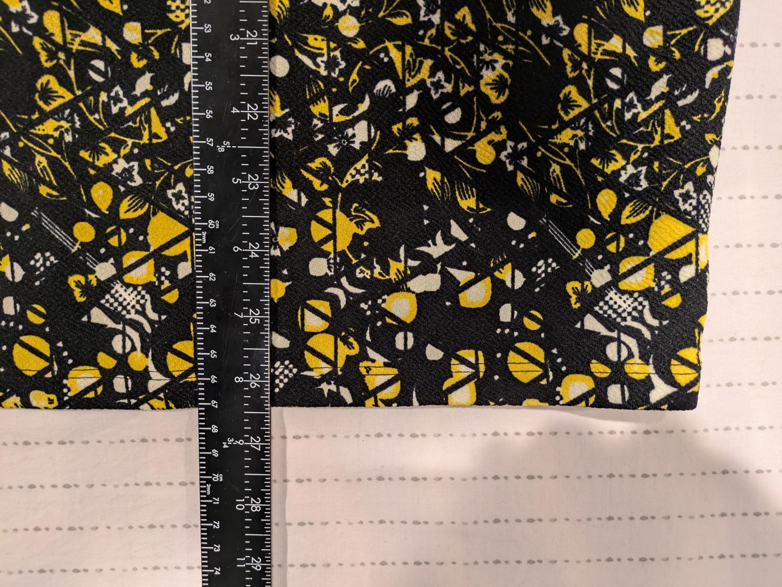 Lularoe Cassie Pencil Skirt - Black Yellow Floral - Size 2XL 36x26 Stretch - Image 7