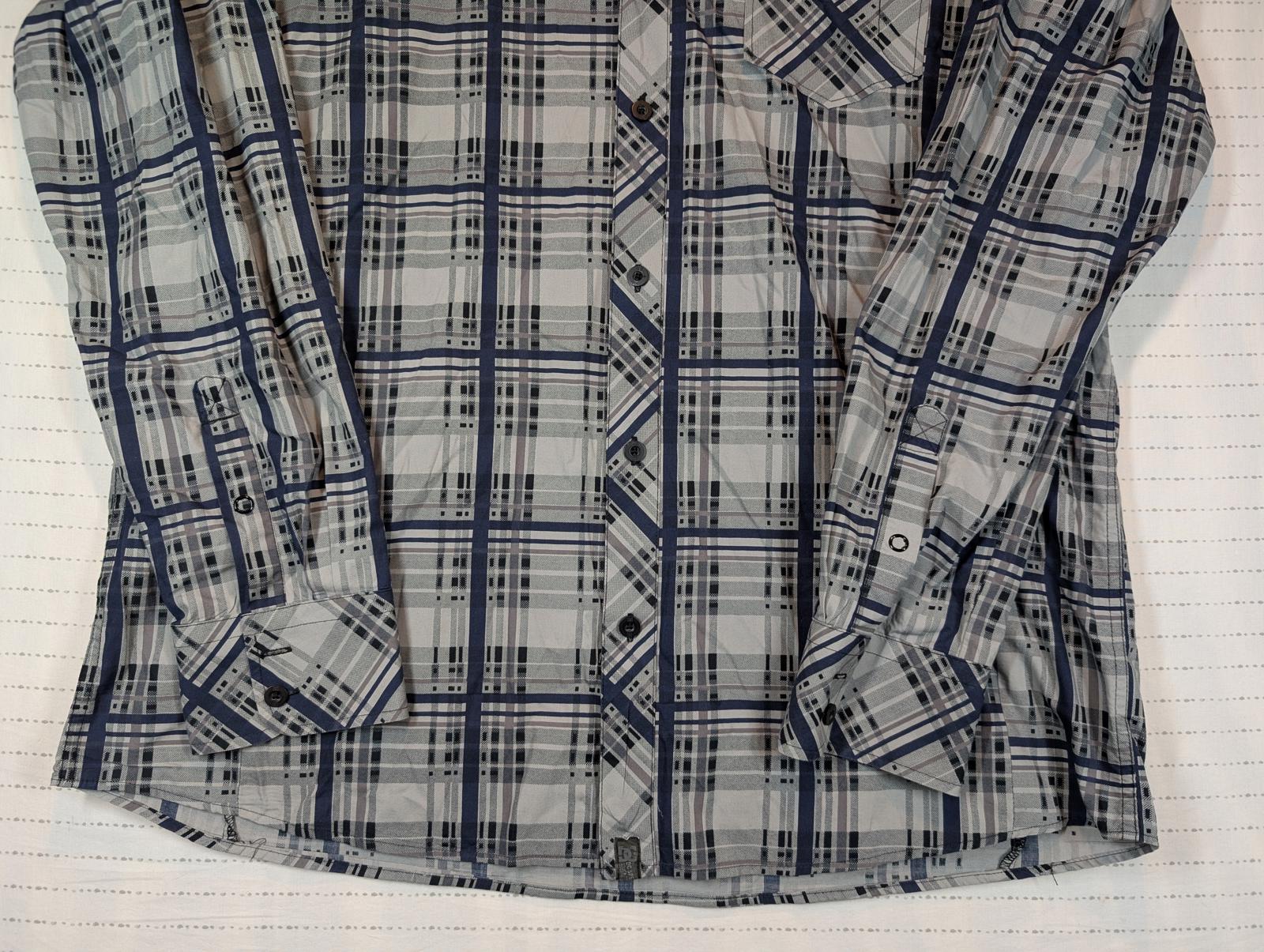 DC Shoes Plaid Button Up Shirt Long Sleeve Skate Streetwear Mens XL - Image 4
