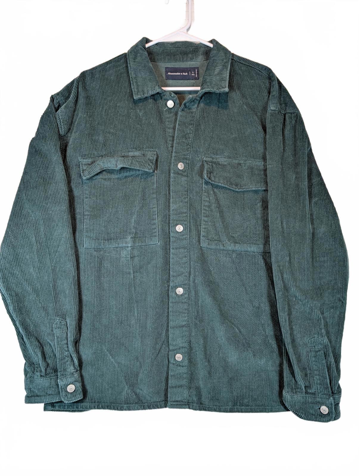 Abercrombie & Fitch Corduroy Button Up Shirt Jacket Heavyweight Mens Large Tall