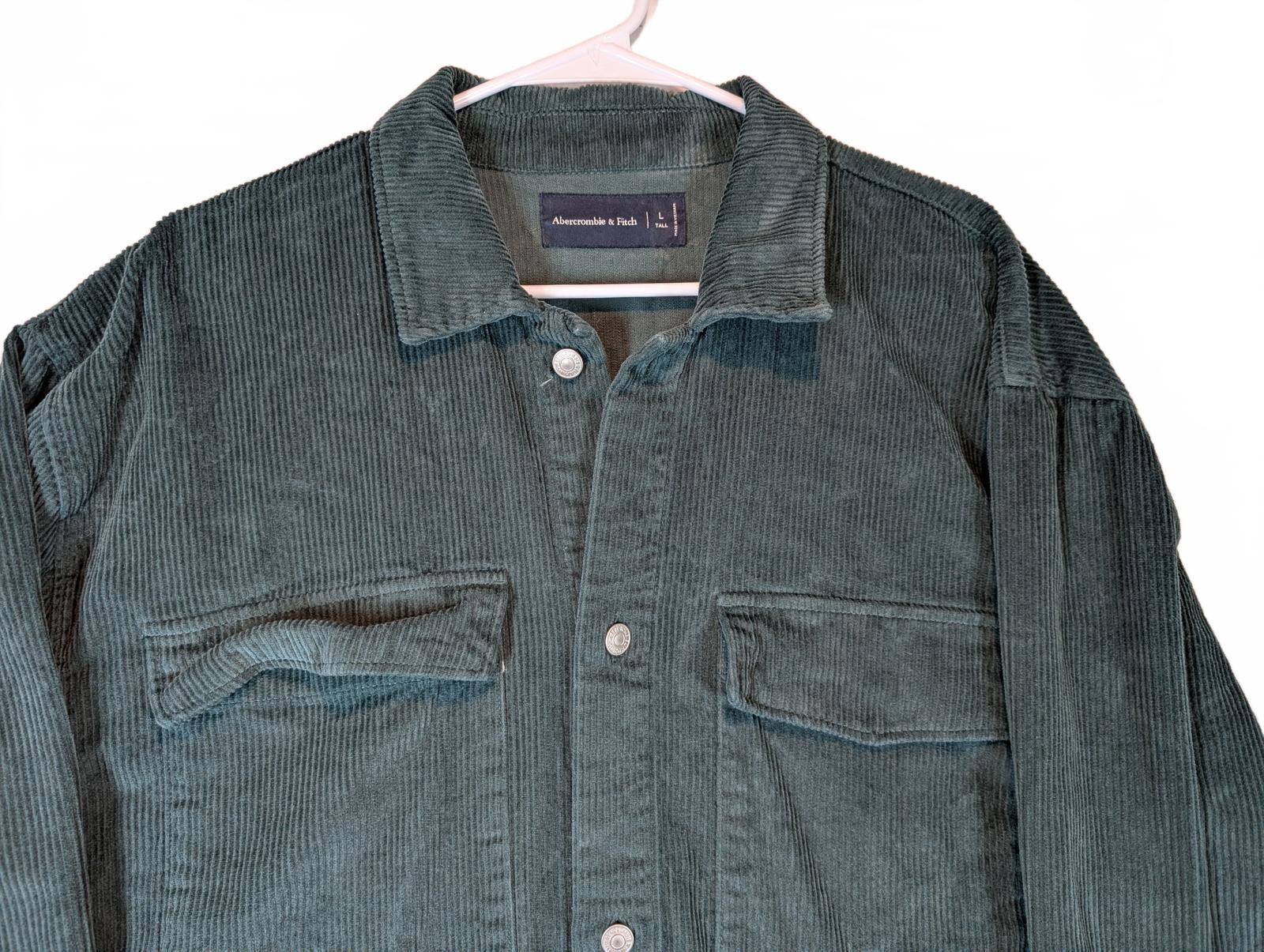 Abercrombie & Fitch Corduroy Button Up Shirt Jacket Heavyweight Mens Large Tall - Image 2