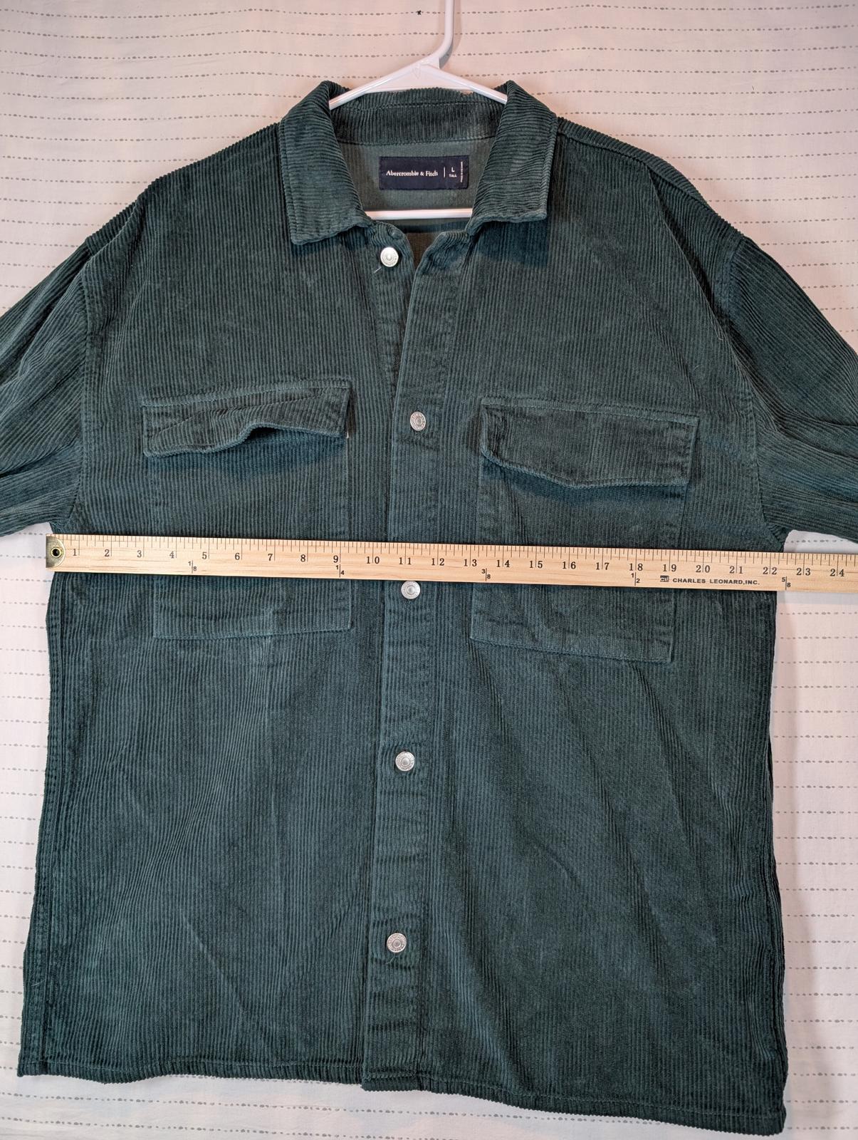 Abercrombie & Fitch Corduroy Button Up Shirt Jacket Heavyweight Mens Large Tall - Image 8
