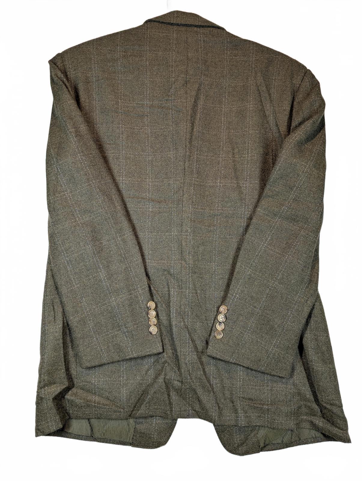 Pal Zileri Wool Cashmere Blazer Sport Coat Italy Mens 40R Green Plaid - Image 2