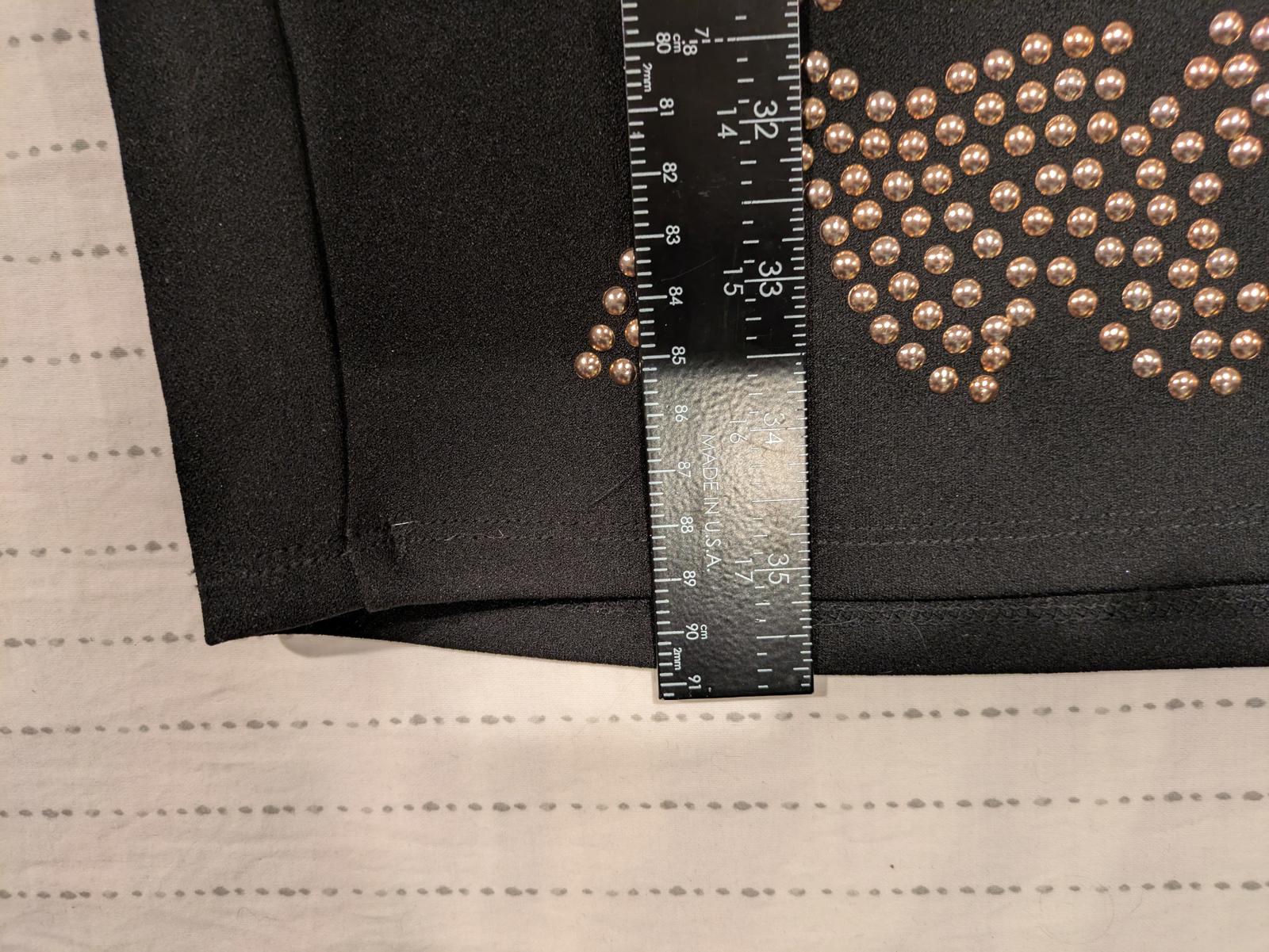 Revamped Elegant Black Beaded Rose Gold Studded Dress with Zip-Up Detail - Image 9