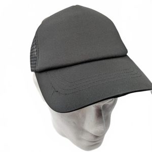 Plain Black Trucker Baseball Hat Cap with Mesh Back NWT