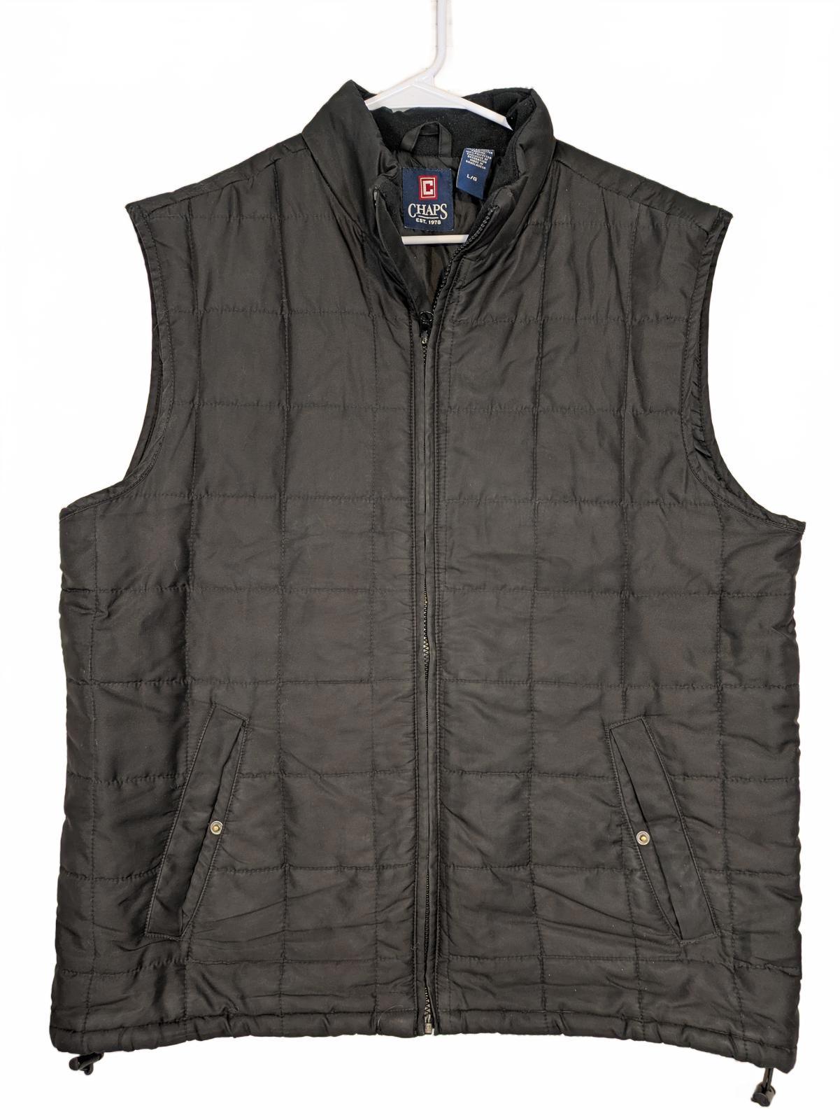 Chaps Quilted Zip Up Puffer Vest Insulated Outdoor Casual Mens Large