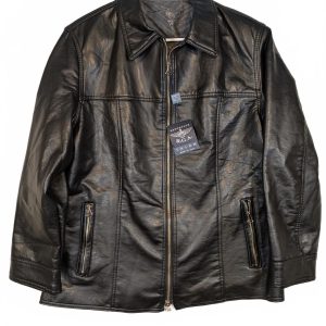Reportage R.G.A. Leather Jacket Genuine Zip Classic Moto Style Mens Large