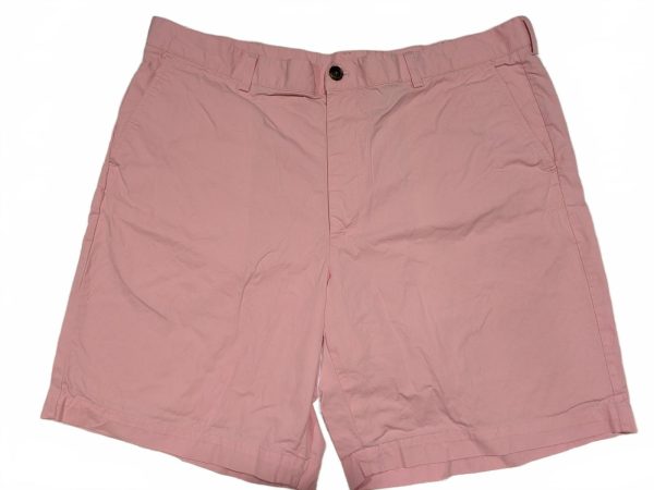 Brooks Brothers 346 Chino Shorts Pink Cotton Casual Flat Front Men's 40