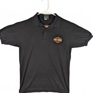 Harley-Davidson Dealer Polo Shirt Embroidered Logo Short Sleeve Mens Medium
