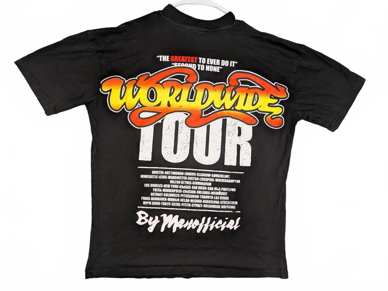 BoohooMAN World Tour Graphic Skull Pinup T-Shirt Mens XS - Image 2