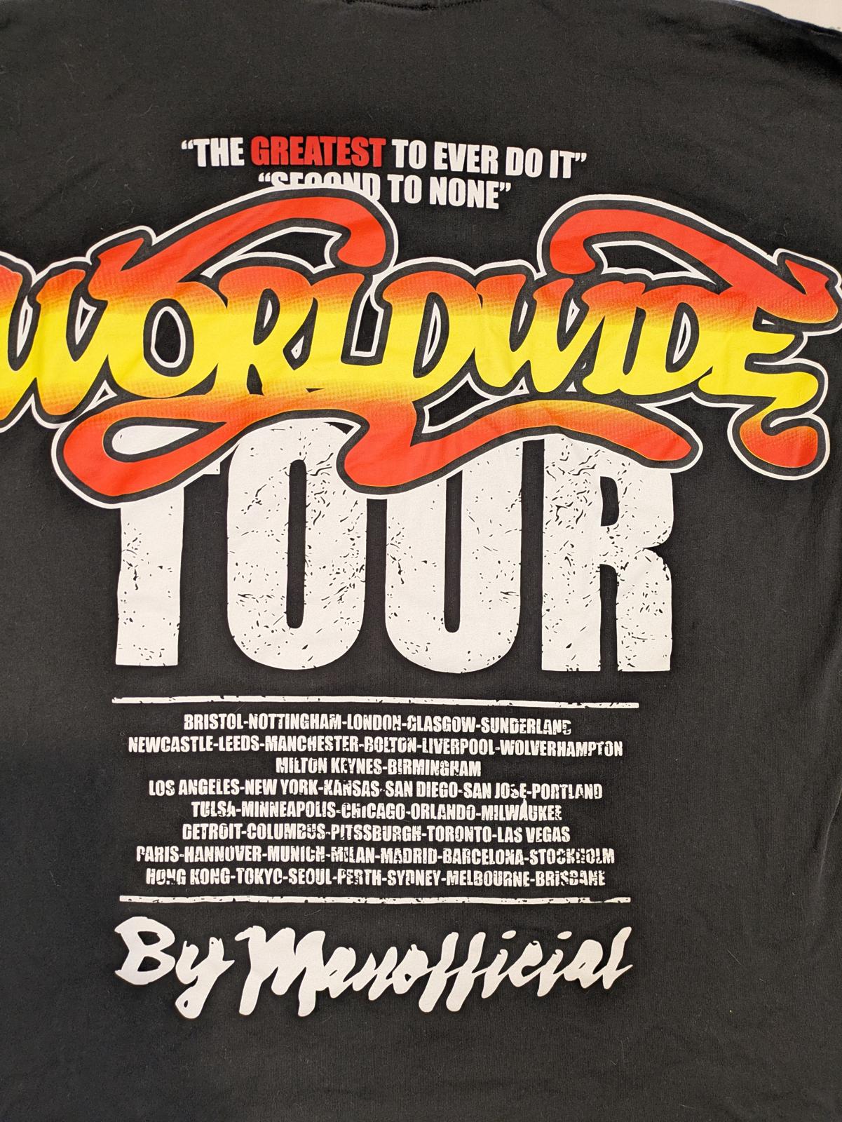 BoohooMAN World Tour Graphic Skull Pinup T-Shirt Mens XS - Image 4