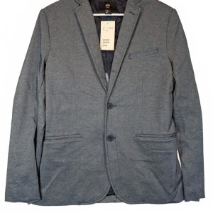 H&M Slim Fit Blazer Sport Coat Two Button Elbow Patch Mens 38R Jacket