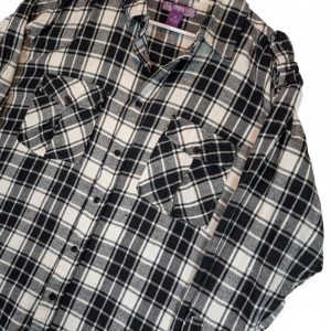 Empra Plaid Flannel Shirt Button Up Pocket Casual Skate Mens XL Cotton