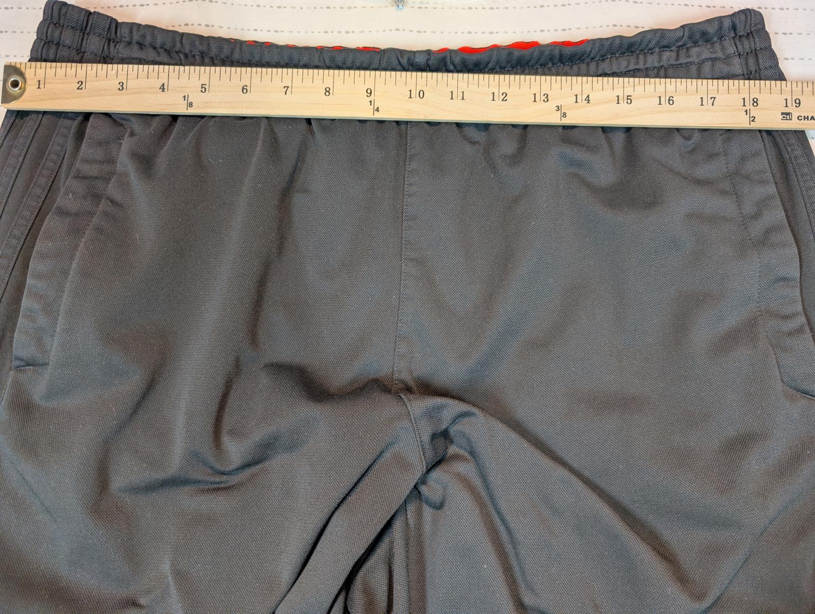 Adidas Track Pants Athletic Jogger Zip Pocket 3 Stripe Black Mens XL 38x32 - Image 5