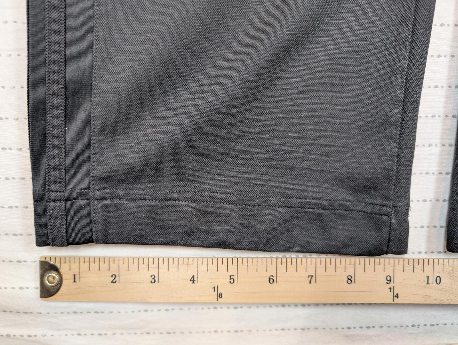 Adidas Track Pants Athletic Jogger Zip Pocket 3 Stripe Black Mens XL 38x32 - Image 6