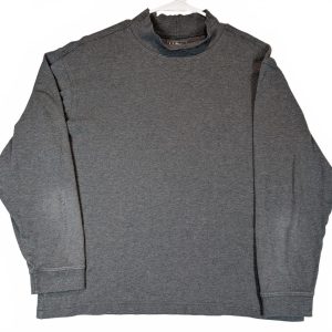 L.L.Bean Mock Neck Long Sleeve Shirt Gray Casual Pullover Mens Large